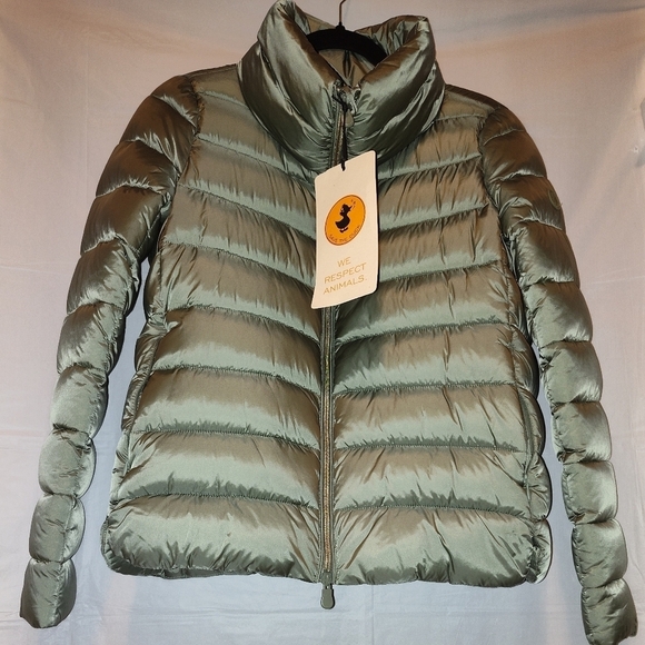 🆕 🦆 SAVE THE DUCK Elsie Jacket-Seaweed Green - Picture 5 of 11